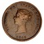 Canada Half Penny Victoria New Brunswik Token 1843 KM# 1 VICTORIA DEI GRATIA REGINA coin obverse