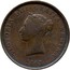 Canada One Penny Token New Brunswick 1843 KM# 2 VICTORIA DEI GRATIA REGINA 1843 coin obverse
