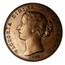 Canada One Penny Token Victoria 1856 Proof KM# 6a VICTORIA D: G: BRITANNIAR: REG: F: D: 1856 coin obverse