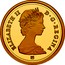 Canada 1 Cent 1967 Centennial - Rock Dove 2017 Proof with Gold-Plating ELIZABETH II D • G • REGINA P coin obverse