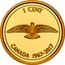 Canada 1 Cent 1967 Centennial - Rock Dove 2017 Proof with Gold-Plating 1 CENT CANADA 1967-2017 coin reverse