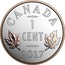 Canada 1 Cent Two Maple Leaves Design (1920) 2017 Proof CANADA 1 CENT 2017 coin reverse