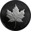 Canada 10 Dollars Maple Leaf Black Proof 2019 Proof CANADA 9999 9999 FINE SILVER 2 OZ ARGENT PUR coin reverse