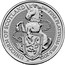 UK 100 Pounds Unicorn of Scotland - Queen's Beasts 2019 Bullion UNICORN OF SCOTLAND 1OZ ∙ FINE PLATINUM ∙ 999.5 ∙ 2019 J.C coin reverse