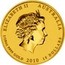 Australia 15 Dollars Year of the Tiger (Colored) 2010 P ELIZABETH II AUSTRALIA 1/10 OZ 9999 GOLD 2010 15 DOLLARS IRB coin obverse