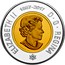 Canada 2 Dollars Our Home and Native Land 2017 Proof, inner core gold-plated ELIZABETH II 1867-2017 D. G. REGINA coin obverse