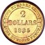 Canada 2 Dollars (Victoria) KM# 5 TWO HUNDRED CENTS 2 DOLLARS 1885 ONE HUNDRED PENCE coin reverse