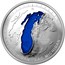 Canada 20 Dollars The Great Lakes. Lake Michigan 2015 Proof KM# 1567 N 20 DOLLARS 2015 LAKE MICHIGAN LAC MICHIGAN coin reverse