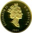 Canada 200 Dollars Hockey - a National Passion 1991 Proof KM# 202 ELIZABETH II D∙G∙REGINA 1991 coin obverse