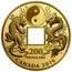 Canada 200 Dollars Tiger and Dragon Yin & Yang 2016 Proof KM# 2253 200 DOLLARS CV CANADA 2016 coin reverse