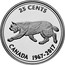 Canada 25 Cents 1967 Centennial - Bobcat 2017 Proof 25 CENTS CANADA 1967-2017 coin reverse