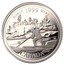 Canada 25 Cents March - The Log Drive 1999 Proof KM# 344a MARCH 1999 MARS ML CANADA coin reverse