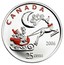 Canada 25 Cents Santa in Sleigh and Reindeer - Coloured Coin 2006 P Prooflike KM# 647 CANADA 2006 MH 25 CENTS coin reverse