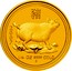 Australia 25 Dollars Year of the Pig 2007 P Proof 2007 1/4 OZ 9999 GOLD coin reverse