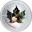 Canada 5 Dollars Caribou 2015 CANADA 9999 9999 FINE SILVER 1 OZ ARGENT PUR CERVUS CANADENSIS coin reverse