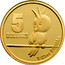 Australia 5 Dollars Little Dinkums Cockatoo 2010 5 DOLLARS 1/25 OZ 99.99 AU coin reverse