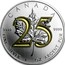 Canada 5 Dollars Maple Leaf - 25th Anniversary 2013 CANADA 9999 9999 25 FINE SILVER 1 OZ ARGENT PUR coin reverse