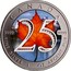 Canada 5 Dollars Maple Leaf - 25th Anniversary (Colored) 2013 BU CANADA 9999 25 9999 FINE SILVER 1 OZ ARGENT PUR coin reverse