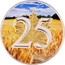 Canada 5 Dollars Maple Leaf - 25th Anniversary (Wheat Field Edition) 2013 BU CANADA 9999 25 9999 FINE SILVER 1 OZ ARGENT PUR coin reverse