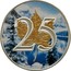 Canada 5 Dollars Maple Leaf - 25th Anniversary (Winter Edition) 2013 BU CANADA 9999 25 9999 FINE SILVER 1 OZ ARGENT PUR coin reverse