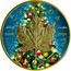 Canada 5 Dollars Maple Leaf - Christmas Edition 2016 BU CANADA 9999 9999 FINE SILVER 1 OZ ARGENT PUR MERRY CHRISTMAS coin reverse