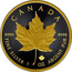 Canada 5 Dollars Maple Leaf - Gold Black Empire Edition 2017 BU CANADA 9999 9999 FINE SILVER 1 OZ ARGENT PUR coin reverse