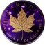 Canada 5 Dollars Maple Leaf - Gold Noir Edition 2015 BU CANADA 9999 9999 FINE SILVER 1 OZ ARGENT PUR coin reverse