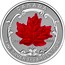 Canada 5 Dollars Red Maple Leaf 2015 CANADA 2015 9999 FINE SILVER 1 OZ ARGENT PUR LG coin reverse