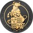 UK 5 Pounds The Queen's Beasts - Black Bull of Clarence 2018 BU 2OZ•FINE GOLD•999.9•2018 BLACK BULL OF CLARENCE JC coin reverse