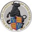 UK 5 Pounds The Queen's Beasts - Black Bull of Clarence (Colorized) 2018 BU BLACK BULL OF CLARENCE 2 OZ•FINE SILVER•999.9•2018 JC coin reverse