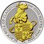 UK 5 Pounds The Queen's Beasts - Black Bull of Clarence (Gilded) 2018 BU BLACK BULL OF CLARENCE 2 OZ•FINE SILVER•999.9•2018 JC coin reverse