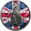 UK 5 Pounds The Queen's Beasts - Unicorn of Scotland (Flag of England) 2018 Antique UNICORN OF SCOTLAND 2 OZ•FINE SILVER•999.9•2018 JC coin reverse