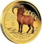 Australia 50 Dollars Year of the Goat (Colored) 2015 P YEAR OF THE GOAT P NM coin reverse