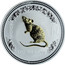 Australia Dollar Year of the Mouse - Gilded 2007 1 OZ 999 SILVER 2008 coin reverse