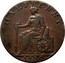 UK Halfpenny (Cheshire - Macclesfield Charles Roe Copper Works) HALFPENNY. 1789 coin reverse