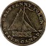 Canada Halfpenny Sloop Token - Commercial Change, Cask 1821  COMMERCIAL CHANGE 1821 coin reverse