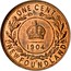 Canada One Cent Edward VII 1904 H KM# 9 ONE CENT NEWFOUNDLAND coin reverse