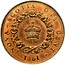 Canada One Cent Victoria 1861 KM# Pn9 NOVA-SCOTIA ONE CENT ∙1861∙ coin reverse