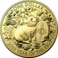 Australia One Dollar Year of the Pig Longevity 2019 UNC in CoinCard ONE DOLLAR 2019 YEAR OF THE PIG coin reverse