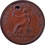 Canada One Penny Token Wellington Peninsular token to Vittoria 1813  ONE PENNY TOKEN 1813 coin reverse