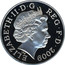 UK One Pound Shield of the Royal Arms (Piedfort) 2009 British Royal Mint KM# P103 ELIZABETH II DEI GRA REG FID DEF 2016 J.C coin obverse