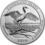 USA Quarter Dollar Cumberland Island 2018 CUMBERLAND ISLAND GEORGIA E PLURIBUS UNUM 2018 DW DE coin reverse