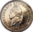 USA 1 Cent Haseltine Restrike 1861  CONFEDERATE STATES OF AMERICA 1861 coin obverse