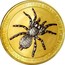 Australia 1 Dollar Funnel-Web Spider (Gilded Black) 2015 P AUSTRALIAN FUNNEL-WEB SPIDER 2015 1OZ 999 SILVER coin reverse