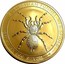 Australia 1 Dollar Funnel-Web Spider (Totally Gilded) 2015 P AUSTRALIAN FUNNEL-WEB SPIDER 2015 1OZ 999 SILVER coin reverse