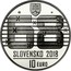 Slovakia 10 Euro Resistance against the Warsaw Pact invasion 2018 BU 68 SLOVENSKO 2018 10 EURO coin obverse