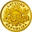 Latvia 10 Latu Julia Maria - Sailing Ship 1997 Proof KM# 42 LATVIJAS REPUBLIKA 19 97 coin obverse