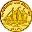 Latvia 10 Latu Julia Maria - Sailing Ship 1997 Proof KM# 42 GAFEKSONERIS • JULIA MARIA • 1895 10 LATU coin reverse