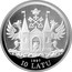 Latvia 10 Latu Riga 800 1997 Proof KM# 37 1997 10 LATU coin obverse