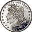 USA 100 Cents (Pattern Goloid Metric Dollar) E PLURIBUS UNUM LIBERTY 1880 coin obverse